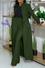 Women's Set Full Sleeve X-Long Blazer Coat+ Long Pant Suit Spring Streetwear Two 2 Piece Set Africa OL Work Outfits