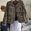 Retro Tweed Little Black Dress-style Women's Korean Design-Inspired Elegant Socialite Blazer For Spring Autumn