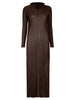 Pleated Long Sleeve V-neck Dress Women Spring Korean Designer Casual Black Dresses Elegant Aesthetic Clothes
