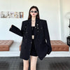 Korean High-Quality Women Blazer Autumn V-neck Loose Long Sleeve Temperament Casual Blazers Jackets Female Outerwear