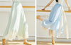 Chinese Chiffon Loose Skirt Wide Leg Loose Trousers Women Korean Sweatpants Classical Dance Pants Dancer Performance