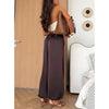 Solid Drapey Satin Loose Harem Pants Women Casual Elastic Waist Drawstring Design Long Pant Lady Commute Versatile Wear