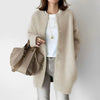 Autumn And Winter Solid Color Soft Knitted Jacket Slim Design Niche Loose Casual Button Jacket Women Cardigan