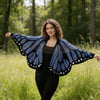 Women's Butterfly Knit Shawl Cape Crochet Monarch Butterfly Cardigan Coat Spring and Autumn Shawl Top Outerwear
