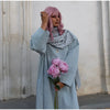Women's Plaid Scarf Long Trench Coat Loose Stand Collar Full Sleeve Single Breasted Split Coats Autumn Lady Jacket