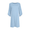 Woman Chiffon Bell Sleeve Shift Dress Woman Round Neck Soft Touch Lightweight Chic Design for Casual Elegance