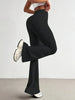 Ultra-Thick Lambswool Warm Leggings Woman Lift Hips High Waist Slim Wide Leg Tights Female Winter Thermal Black Flared Pants