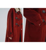 Lamb Wool Collar Duffle Coat Women Long Wool-Like Overcoat Elegant Loose Fit Warm Winter Outerwear Clothing