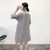 Autumn Style Pleated Autumn Style Women's Loose Large Size Mid-length A-line Dress