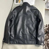 Natural Lambskin Leather Biker Jacket for Women, 100% Sheepskin Leather Coat, Long Sleeves, H104