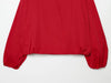 Red Short Jacket For Women Loose Fit V Collar Long Sleeve Coat Spring Autumn Female Street Outerwear