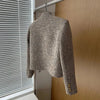 Tweed Korea Short tweed jacket woman Korean Clothes Single-breasted Lady Blazer All-match Casual Coat Tops
