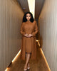 Women's Set Full Sleeve Long Blazer Coat+ Long Dress Suit Winter Streetwear Two 2 Piece Set Africa OL Work Outfits