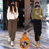 Winter Thickened and Padded Corduroy Pants Women Women's Loose Bunched Feet Harlan Pants Sweatpants Women