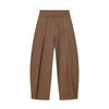 Women Wide Leg Pants Retro Dark Color Pleated Trousers High Waist Casual Work Office Straight Pants