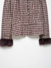Vintage Spring Plaid Single Breasted Straight Woman Blazer Office Lady Tassel Sleeve Female Modern Outwear