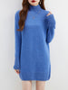 Turtleneck Sweater Women's Pullovers 100% Merino Wool Long Sweater Dress Fall Winter Warm Long Sleeve Knit Jumper Female Dresses