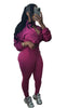 Street Women's Set Zipper Fly Crop Sweatshirt and Jogger Sweatpants Elegant Fall Sportwear Two 2-Piece Set Outfits