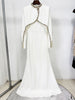 High Street Designer Vestido Women's Diamonds Beaded Cape Sleeve Floor Length Maxi Long Dress