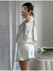 Elegant Satin Mini Dress For Women Scarf Collar Batwing Sleeve Waist Dress Lady Autumn Chic Party Evening Vestidos