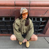 Autumn Women's Green Suede Short Jacket Loose Lapel Zipper Long Sleeve Bomber Coat Female Lady High Street Outwears