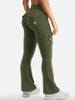 Essential Women's Fitness Pants: High-Waisted Flared Workout Pants with Pockets, Shaping and Tummy-Control Fitness Pants