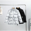 Shiny Stylish Women's Winter Jackets Hooded Waist-Defining Belt Thicken Pockets Full Sleeve Padded Coats Lady Jacket For Women