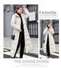 Female Winter Over Knee Loose Large Fur Collar Hooded Warm Thick Parkas Long Down Cotton Plus Size Parkas Coat Women Padded Coat