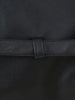 Suninherat Autumn Faux Leather Jacket Black PU Jacket Coat with Belt Lapel Women's Outwear