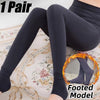 Autumn Winter Fleece Lined Pearl Velvet Over-the-Knee Leggings for Women Thickened Warm Tights for Cold Weather