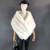 Woman Real Fox Fur Shawl Vest Jacket Fluffy Fur Cape Natural Fur Poncho Fur Lady Scarf Wrap Coat Shawl Wedding Party Clothing