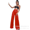 Women's Solid Color Wide-leg Pants Casual Elegant Black Sequins Holiday For Women Long Pant Womens Clothing