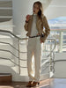 Solid Suede Women's Jacket Long-Sleeved Single-Breasted Short Coat Casual Spring Autumn High Street Lady Wear