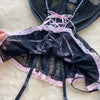 Women's Sexy Dress Lace Bow Decoration Design Slim Sexy Comfortable Dress Party Hotsweet Mini Dress