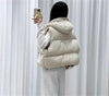 Autumn Winter Soft Puffs Cotton Vest Jacket Women Loose Thicken Warm Hooded Waistcoat Coat Female Casual Ladies Tops