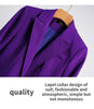 High-quality Office Suit Purple Jacket and Trousers 2-piece Set Waist Suit Temperament Suits for Women Hjlzbw