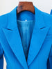 Designer Runway Suit Set Women's Single Button Slim Fit Blazer Flare Pants Suit Two-pieces