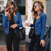 Autumn and Winter Women's Large Size Leather Jacket Solid Color Slim Street Elegant Versatile Top PU Suit Jacket