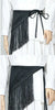 American Style Women's Belt Spliced Tassel Bandage Waistband All-match Shirt Dress Female Spring 2DC1589