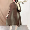 Autumn Style Pleated Autumn Style Women's Loose Large Size Mid-length A-line Dress