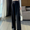 Elegant Wide Leg Pants Women Korean Style High Waist Black Baggy Pants Office Ladies Loose Suit Trousers Streetwear