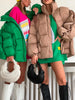 Winter Jackets for Women Thick Warm Loose Quilted Jacket Female Interchange High Street Green Baggy Puffer Coat