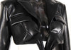Women's Jackets Lapel Collar Slim Cross Lace Up Waist Long Sleeve PU Leather Short Coat Autumn 17A2947