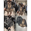 Single Breasted Jeans Patchwork Shirts for Women Autumn Korean Style Loose Long-sleeved Shirts