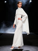 Elegant Long Sleeves Dresses Spring Women Bell Sleeve Long Dress Autumn High Waist Pullover Loose Knee Length Dress