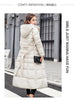 Women Winter Long Cotton Coat Women Big Fur Collar Parkas Korean Loose Belt Slim Jacket Down Cotton Coat Women Outwear