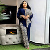 2 Piece African Clothes for Women Autumn Elegant Long Sleeve O-neck Top Pant Plus Size Matching Sets Dashiki African Clothing