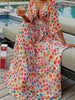 Long Dress Women Dresses A Line Vestidos Y2k Streetwear V Neck Full Sleeve Print Dot Elegant Party Night Work High Waist