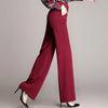 Women Wide Leg Office Pants High Waist Ladies Pants Black Formal Straight Trousers