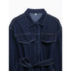 Women 2 Pieces Sets With Belt Denim Jackets & Vintage Front Zipper Jeans Trousers Feamle Chic Lady Pants Sets